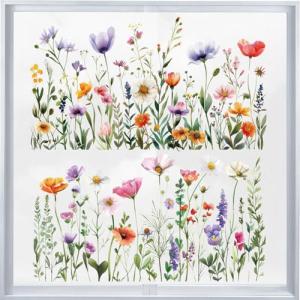 Colorful Floral Window Clings - Spring Flower Stickers