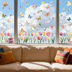 Spring Window Clings - Flower and Butterfly Decor
