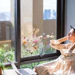 Colorful Floral Window Clings - Spring Flower Stickers