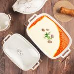 Ceramic Casserole Dish with Glass Lid and Rack