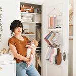 Neutral Baby Bibs and Pacifier Clip Organizer