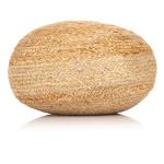 Natural Jute Round Pouf Ottoman for Boho Decor
