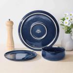 Starry Blue 12-Piece Stoneware Dinnerware Set