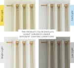 Natural Linen Grommet Curtains, 84 Inch Set