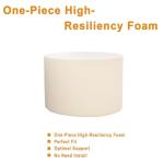 Round Orange Brown Pouf Ottoman for Living Room