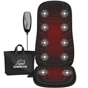 Snailax Heated Massage Seat Cushion with Vibration