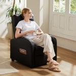 Sweetcrispy Adjustable Massage Recliner Chair, Black