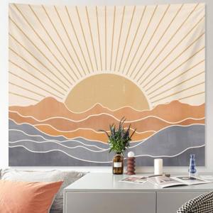 Boho Rainbow Sun Tapestry for Bedroom Decor