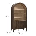 Modway Nolan Tall Arched Storage Cabinet - Dark Walnut