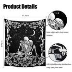 Vivid Lovers Skull Wall Tapestry for Bedrooms