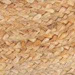 Natural Jute Round Pouf Ottoman for Boho Decor