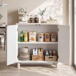 Stylish 32" Gray Sideboard Buffet Cabinet