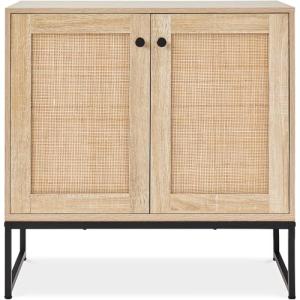 Rattan Storage Cabinet with 2 Doors and Versatility