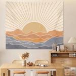 Boho Rainbow Sun Tapestry for Bedroom Decor