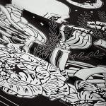 Black and White Skull Tapestry for Dark Decor