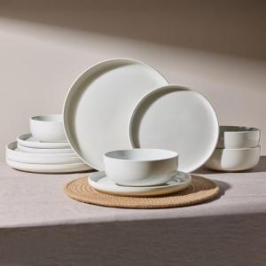 Famiware Milkyway 12-Piece Dinnerware Set, White