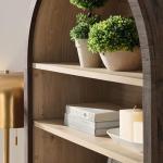 Modway Nolan Tall Arched Storage Cabinet - Dark Walnut