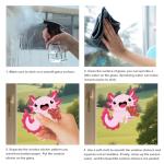 Cute Axolotl Hearts Window Clings for Valentine's Day