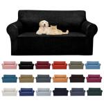 Black Stretch Loveseat Sofa Slipcover for Pets