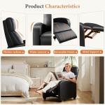 Black PU Leather Recliner Chair - Cozy Comfort