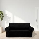 Black Stretch Loveseat Sofa Slipcover for Pets