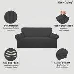 Dark Gray Stretch Sofa Slipcover for Loveseat