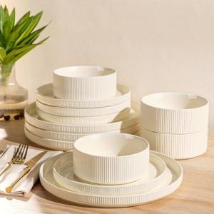 Terra Ceramic Dinnerware Set for 4, 12 Pieces