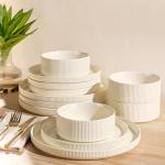 Terra Ceramic Dinnerware Set for 4, 12 Pieces