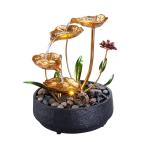 Lotus Tabletop Fountain with Soft Yellow Light
