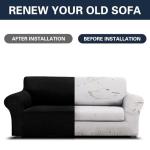 Stretchable Jacquard Couch Cover for 3 Cushions