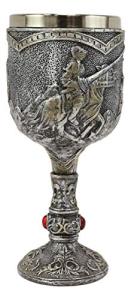 Medieval Knight Wine Goblet Chalice Figurine