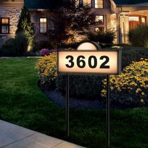 Solar Address Signs with LED Illumination
