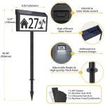 Solar Powered LED Address Sign with Stakes