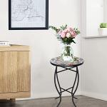 VCUTEKA Round Mosaic Accent Side Table, 21