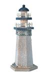 Nautical Starfish Wooden Lighthouse Decor – 10" High