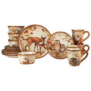 Pine Forest 16-Piece Dinnerware Set for 4