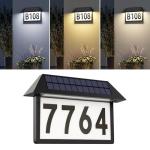 Lighted Solar Address Sign with Adjustable LED Colors