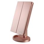 Tri-Fold LED Makeup Mirror with Touch Sensor