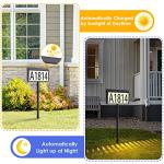 Solar Powered LED Address Sign with Stakes