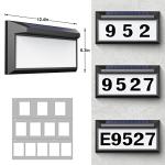 Lighted Solar Address Sign with Waterproof Design