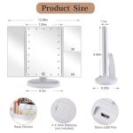 Lighted Tri-fold Makeup Mirror with Magnification