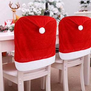 Red Hat Dining Chair Slipcovers for Christmas Decor