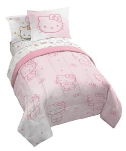 Hello Kitty Twin Comforter Set - 5 Pieces