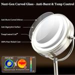 Large Lighted Makeup Mirror with 1X/10X Magnification