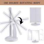 Lighted Tri-fold Makeup Mirror with Magnification