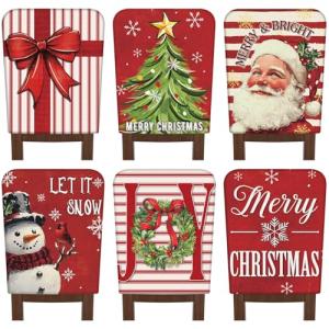 6 Pcs Christmas Chair Covers for Holiday Decor