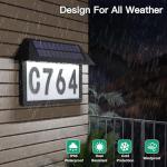 Lighted Solar Address Sign with Adjustable LED Colors