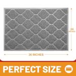 Large Grey Welcome Mat for Indoor/Outdoor Use