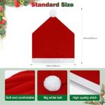 4PCS Christmas Chair Covers with Santa Hats