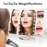 Lighted Tri-fold Makeup Mirror with Magnification